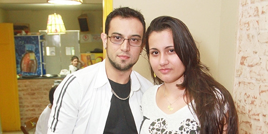 Marcos Silva e Stefani Borges no Pastel do Lu